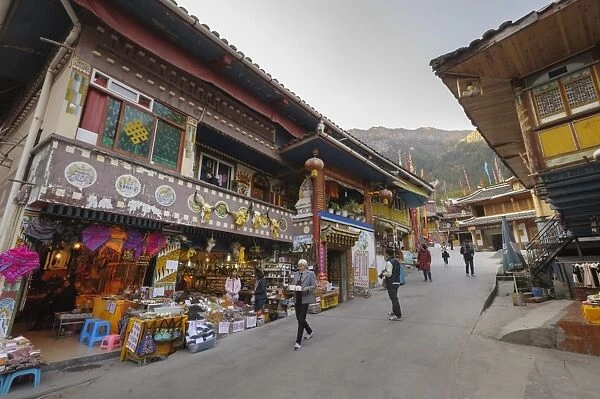 Tibetan Village, Jiuzhaigou (Nine Village Valley), Sichuan province, China, Asia