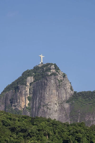Tijuca National Park, Christ the Redeemer statue (Cristo Redentor) on Corcovado Mountain, Rio de Janeiro, Brazil, South America