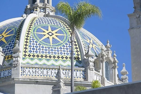 Tiled dome of the California Building which houses the Museum of Man, San Diego