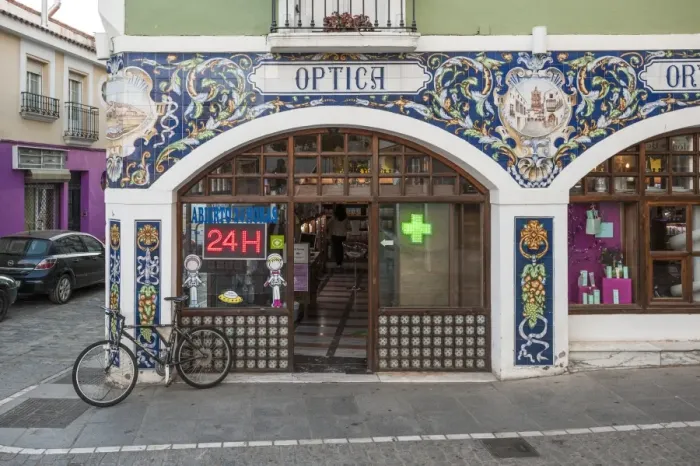 Framed Print : Tiled Pharmacy in Zafra, Badajoz, Extremadura, Spain, Europe Framed Print : Tiled Pharmacy in Zafra, Badajoz, Extremadura, Spain, Europe