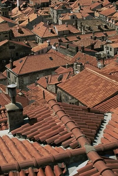 Tiled roofs, Dubrovnik, Dalmatia, Croatia, Europe