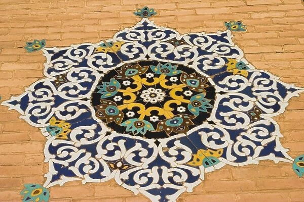 Detail of tilework on the Friday Mosque or Masjet-eJam, built in the year 1200 by the Ghorid Sultan Ghiyasyddin on the site of an earlier 10th century mosque, Herat, Herat Province