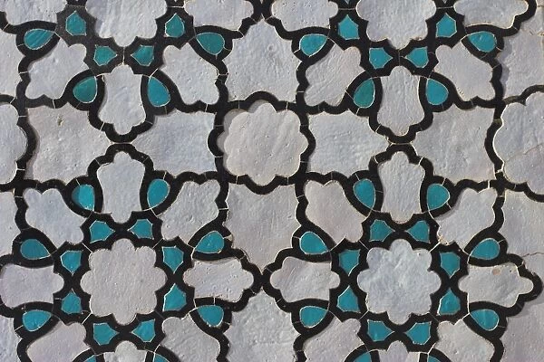 Detail of tilework on the Friday Mosque or Masjet-eJam, built in the year 1200 by the Ghorid Sultan Ghiyasyddin on the site of an earlier 10th century mosque, Herat, Herat Province