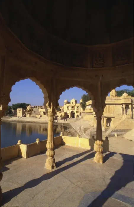 Framed Print : Tilon Ki Pol, Gadi Sagar, Rajasthan, India
