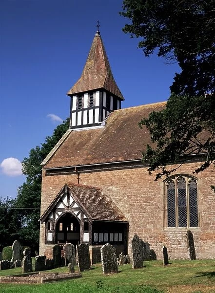 Timber framed church spire, St. Michael & All Saints church, Castle Frome