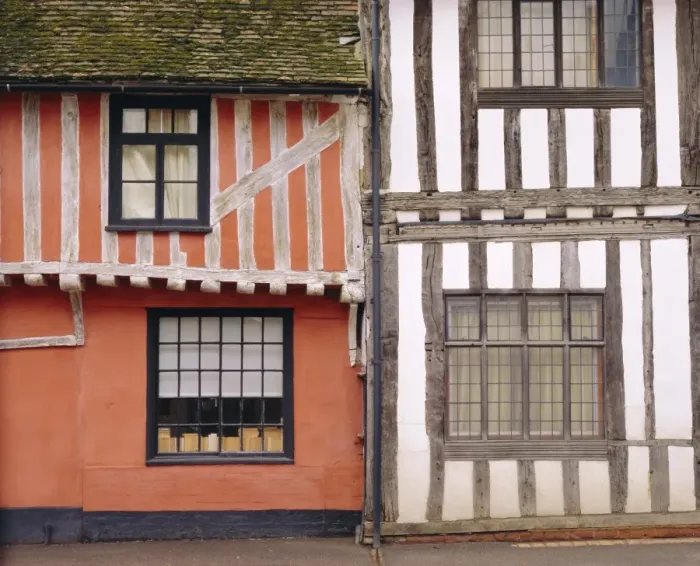 Framed Print : Timbered buildings, Lavenham, Suffolk, England Framed Print : Timbered buildings, Lavenham, Suffolk, England