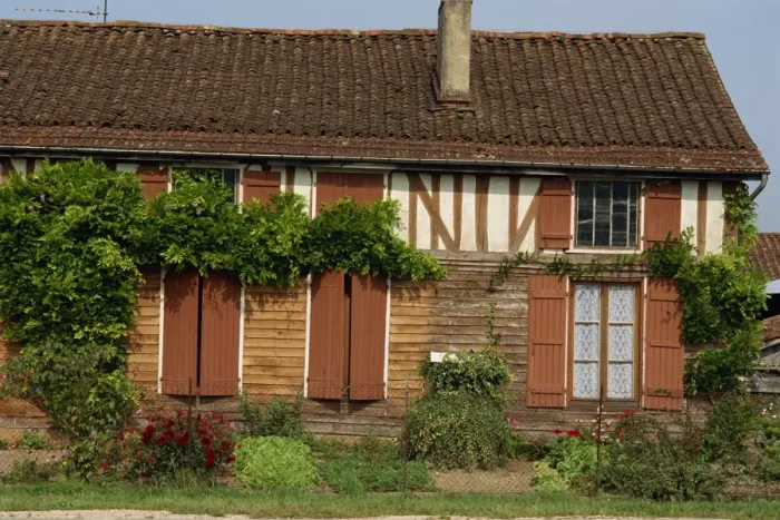 Framed Print : Timbered cottage with small garden at Chatillon sur Broue in Champagne, France, Europe Framed Print : Timbered cottage with small garden at Chatillon sur Broue in Champagne, France, Europe