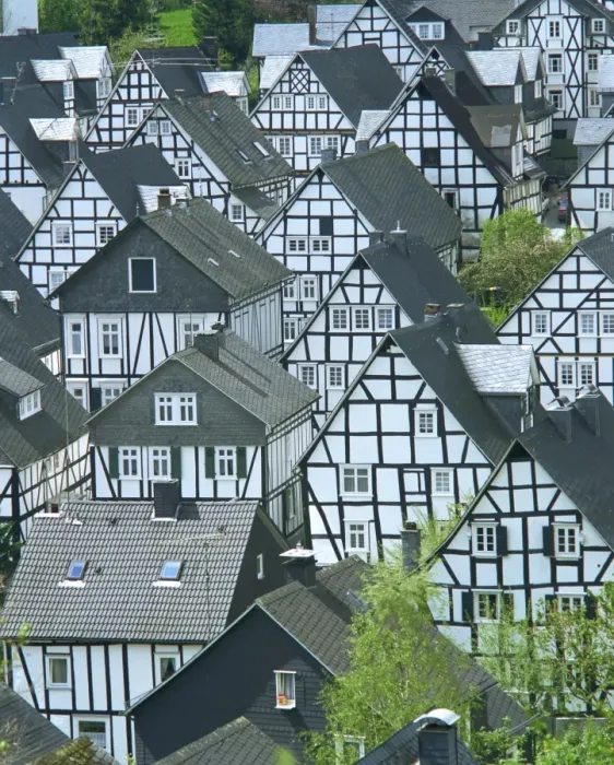 Framed Print : Timbered houses in Freudenburg, Westfalen, Germany, Europe Framed Print : Timbered houses in Freudenburg, Westfalen, Germany, Europe