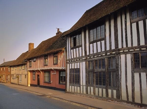 Timbered houses at Lavenham, Suffolk, England, UK, Europe