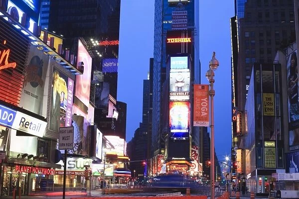 Times Square at dusk, Manhattan, New York City, New York, United States of America