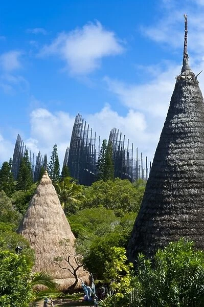 Tjibaou cultural center in Noumea, New Caledonia, Melanesia, South Pacific, Pacific