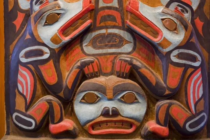 Framed Print : Tlingit Housepost in Sitka National Historical Park, Sitka, Baranof Island Framed Print : Tlingit Housepost in Sitka National Historical Park, Sitka, Baranof Island