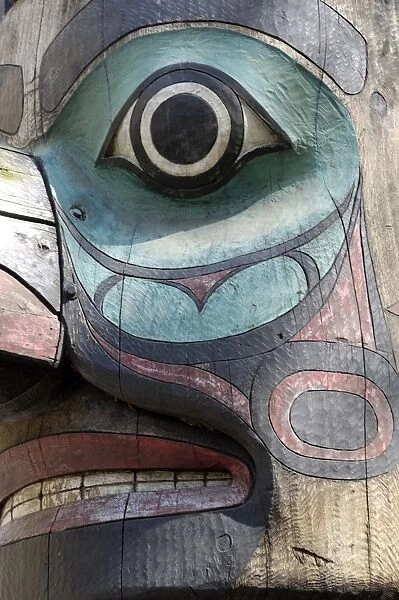 Tlingit Totem, Pioneer Square, Seattle, Washington State, United States of America