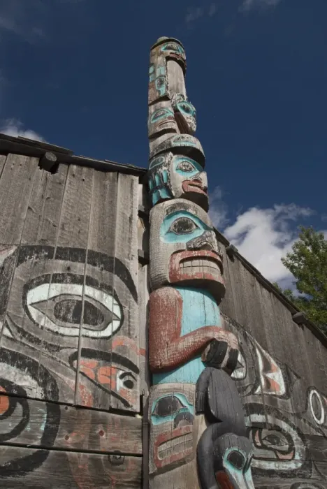 Framed Print : Tlingit Totem Pole, Ravens Fort Tribal House, Fort William Seward Framed Print : Tlingit Totem Pole, Ravens Fort Tribal House, Fort William Seward