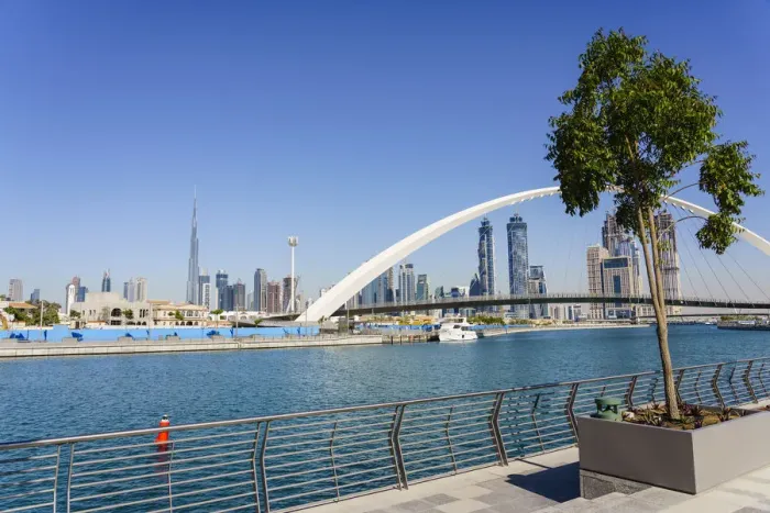 Framed Print : Tolerance Bridge, a new pedestrian bridge spanning Dubai Water Canal, Business Bay Framed Print : Tolerance Bridge, a new pedestrian bridge spanning Dubai Water Canal, Business Bay