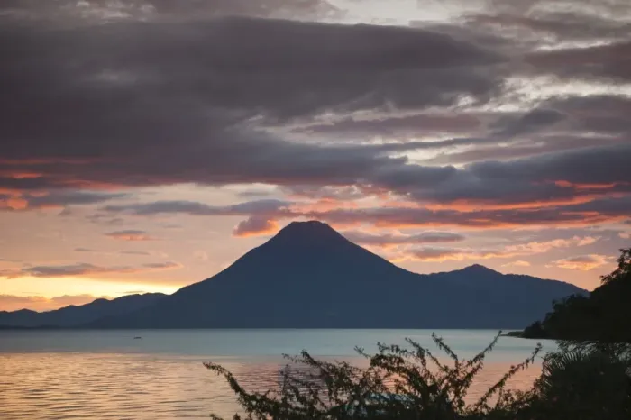 Framed Print : Toliman volcano, Lago de Atitlan, Guatemala, Central America Framed Print : Toliman volcano, Lago de Atitlan, Guatemala, Central America