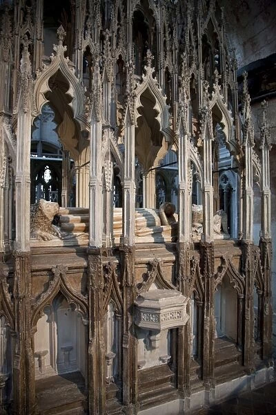 Tomb of King Edward II, died 1327, Gloucester Cathedral, Gloucester, Gloucestershire