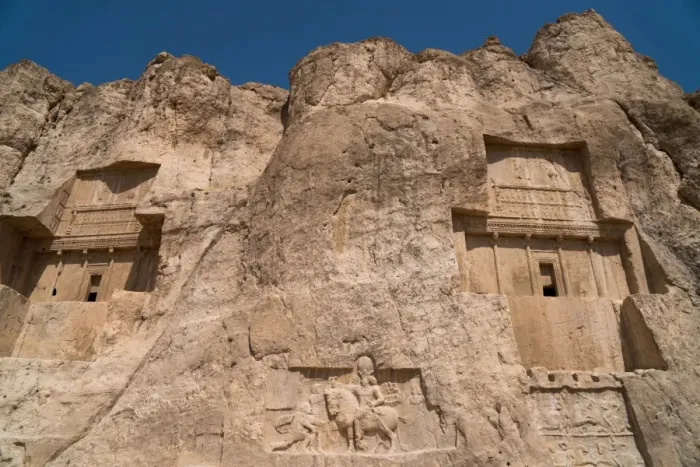 Framed Print : Tombs of Ataxerxes I and Darius the Great, Naqsh-e Rostam Necropolis, near Persepolis Framed Print : Tombs of Ataxerxes I and Darius the Great, Naqsh-e Rostam Necropolis, near Persepolis