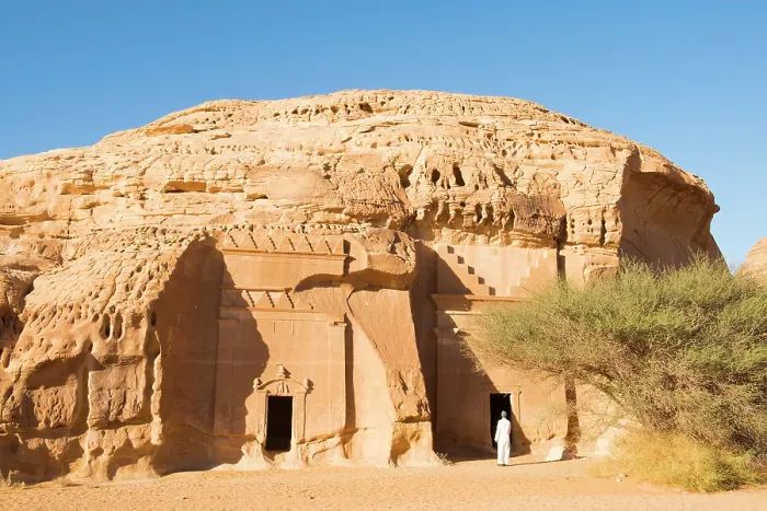 Framed Print : Tombs carved into sandstone rock of Jabal Banat (Qasr Al-Bint) area in site of Hegra (Madain Salih), UNESCO, AlUla, Medina Province, Saudi Arabia Framed Print : Tombs carved into sandstone rock of Jabal Banat (Qasr Al-Bint) area in site of Hegra (Madain Salih), UNESCO, AlUla, Medina Province, Saudi Arabia
