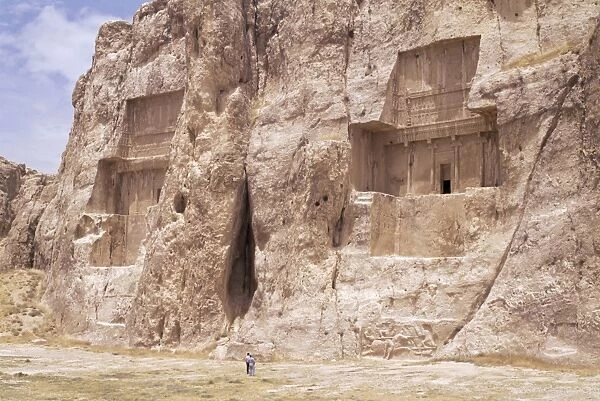 Tombs of Darius II and Artaxerxes (left to right)