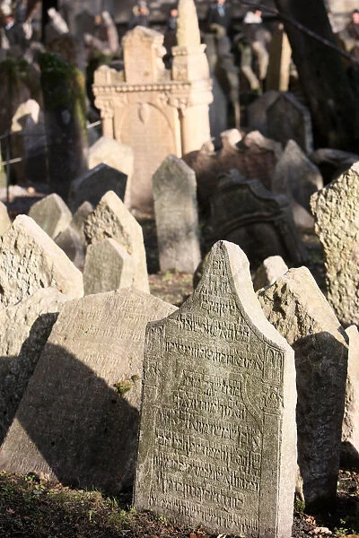 Tombstones in the Old Jewish Cemetery in Josefov, the Jewish district in the Old Town