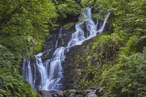 Torc Waterfall, Killarney National Park, near Killarney, County Kerry, Munster, Republic of Ireland