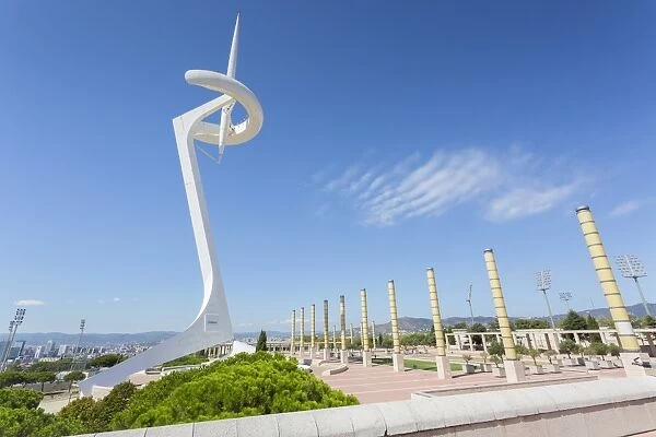 Torre Calatrava (Torre Telefonica), Barcelona, Catalonia, Spain, Europe