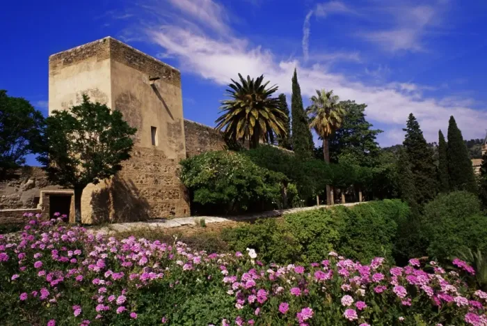 Framed Print : Torre de La Sultana and spring flowers Framed Print : Torre de La Sultana and spring flowers