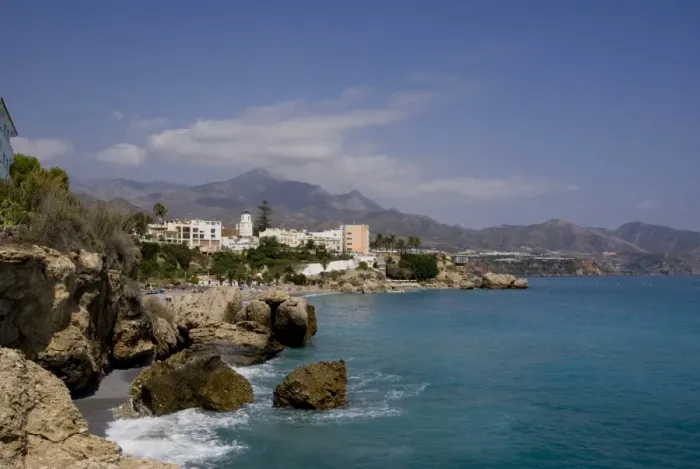 Framed Print : Torrecilla beach, Nerja, Costa del Sol, Andalucia, Spain, Europe Framed Print : Torrecilla beach, Nerja, Costa del Sol, Andalucia, Spain, Europe