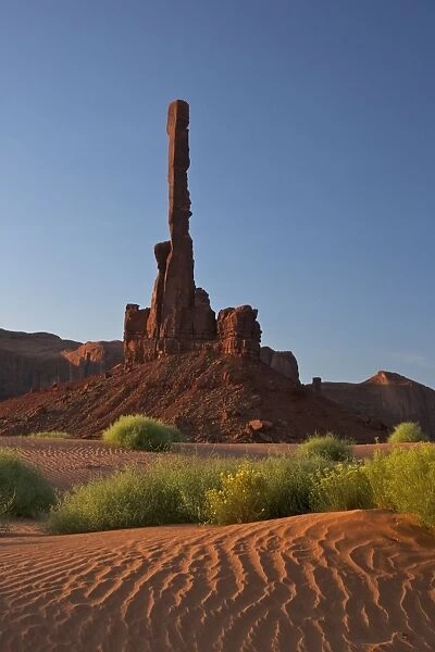 Totem Pole at dawn, Monument Valley Navajo Tribal Park, Utah, United States of America, North America