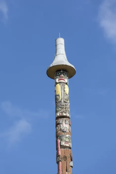 Framed Print : The Totem Pole, a gift from the people of Canada to Queen Elizabeth in 1958, Virginia Water, Surrey, England, United Kingdom, Europe Framed Print : The Totem Pole, a gift from the people of Canada to Queen Elizabeth in 1958, Virginia Water, Surrey, England, United Kingdom, Europe