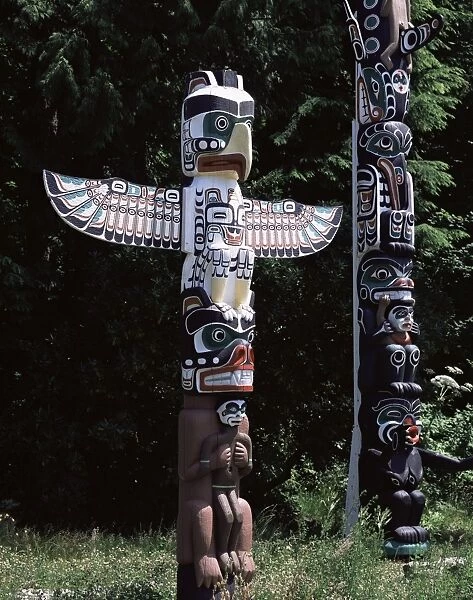 Totem, Stanley Park, Vancouver, British Columbia, Canada, North America