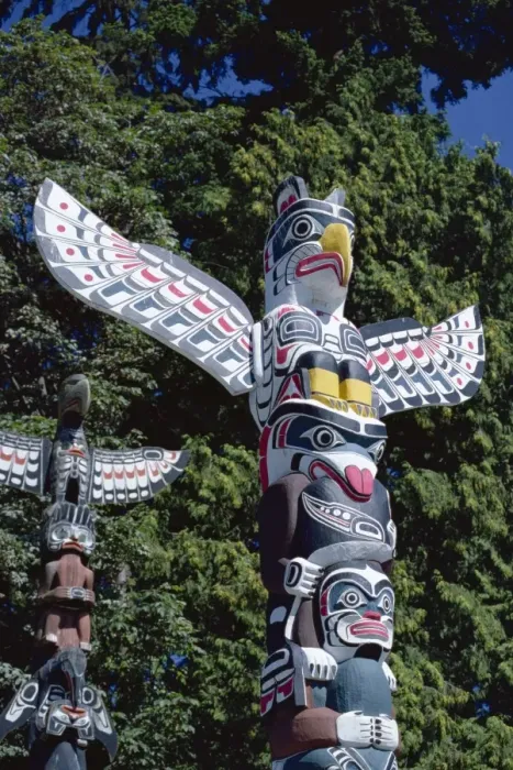 Framed Print : Totems, Stanley Park, Vancouver, British Columbia, Canada, North America Framed Print : Totems, Stanley Park, Vancouver, British Columbia, Canada, North America