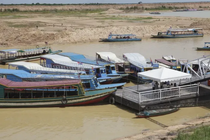 Framed Print : Tour boats docked at a jetty, Tonle Sap, Cambodia, Indochina, Southeast Asia, Asia Framed Print : Tour boats docked at a jetty, Tonle Sap, Cambodia, Indochina, Southeast Asia, Asia