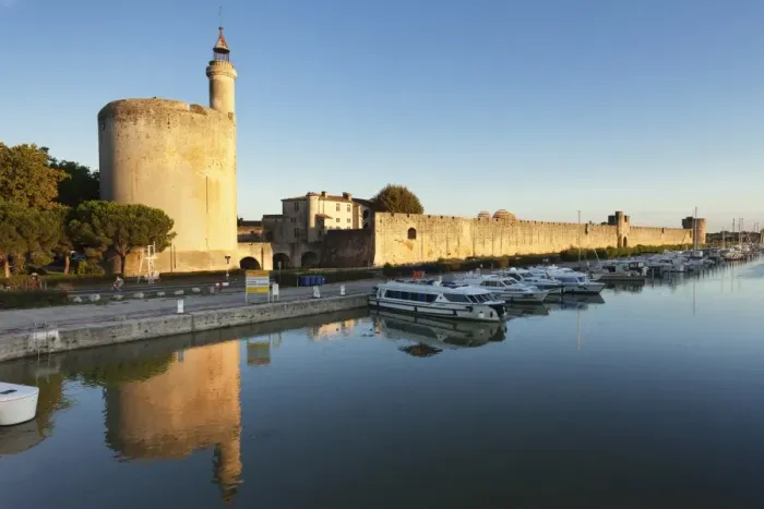 Framed Print : Tour de Constance tower and city wall at sunset, Aigues Mortes, Petit Camargue, Department Gard Framed Print : Tour de Constance tower and city wall at sunset, Aigues Mortes, Petit Camargue, Department Gard