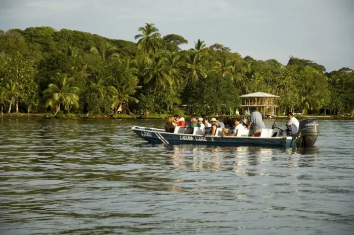 Framed Print : Tourist boat on canal, Tortuguero, Costa Rica, Central America Framed Print : Tourist boat on canal, Tortuguero, Costa Rica, Central America