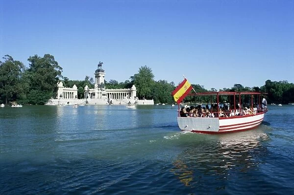 Tourist boat on lake