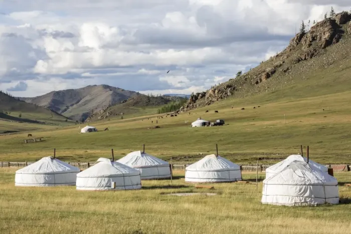 Framed Print : Tourist ger camp and Khangai mountains, Burentogtokh district, Hovsgol province, Mongolia Framed Print : Tourist ger camp and Khangai mountains, Burentogtokh district, Hovsgol province, Mongolia