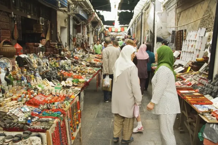 Framed Print : Tourist market in the Muslim Quarter home to the citys Hui community Framed Print : Tourist market in the Muslim Quarter home to the citys Hui community