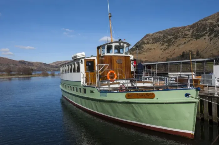 Framed Print : Tourist pleasure cruiser Lady Wakefield, awaiting passengers at Glenridding, Lake Ullswater, Northern Lakes, Lake District National Park, Cumbria, England, United Kingdom, Europe Framed Print : Tourist pleasure cruiser Lady Wakefield, awaiting passengers at Glenridding, Lake Ullswater, Northern Lakes, Lake District National Park, Cumbria, England, United Kingdom, Europe