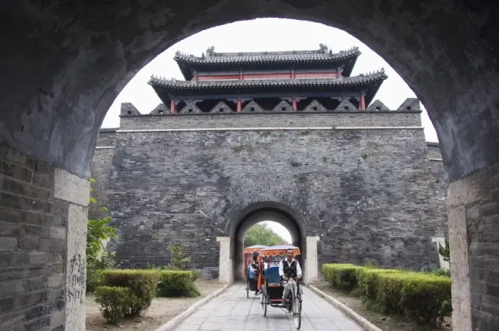 Framed Print : Tourist rickshaw at a city gate watch tower, Qufu City UNESCO World Heritage Site Framed Print : Tourist rickshaw at a city gate watch tower, Qufu City UNESCO World Heritage Site