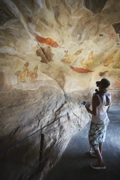 Framed Print : Tourist taking photos of ancient frescoes, Sigiriya, UNESCO World Heritage Site, North Central Province, Sri Lanka, Asia Framed Print : Tourist taking photos of ancient frescoes, Sigiriya, UNESCO World Heritage Site, North Central Province, Sri Lanka, Asia