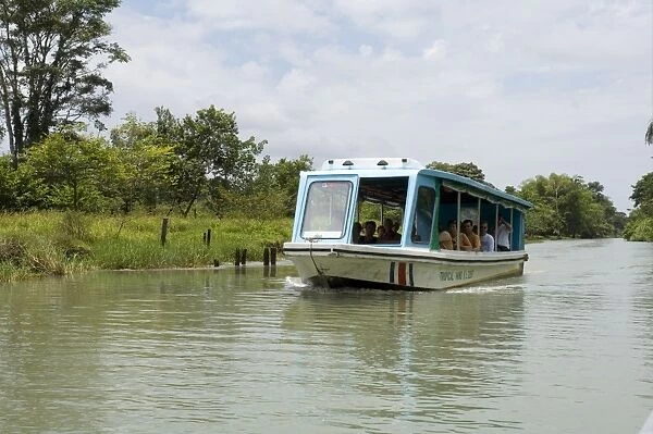 Tourist transport to the eco lodges in Tortuguero National Park, Costa Rica