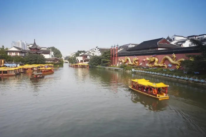 Framed Print : Tourists boats on canal, Fuzi Miao area, Nanjing, Jiangsu, China, Asia Framed Print : Tourists boats on canal, Fuzi Miao area, Nanjing, Jiangsu, China, Asia