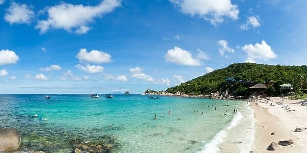 Tourists enjoy the clear waters of Koh Tao, Thailand, Southeast Asia, Asia