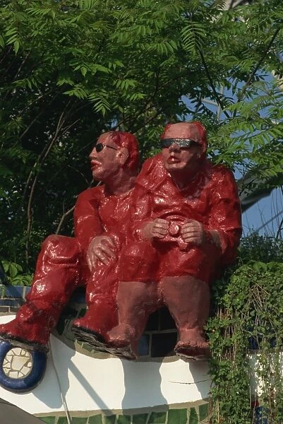 Tourists sculpture, Vietnna, Austria, Europe