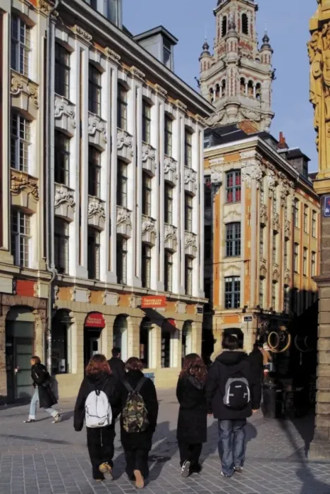 Framed Print : Tourists walking in the Grand Place (Place du General de Gaulle), Lille Framed Print : Tourists walking in the Grand Place (Place du General de Gaulle), Lille