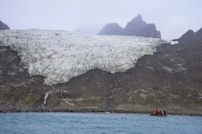 Framed Print : Tourists on a zodiac watching a glacier on Elephant Island, South Shetland Islands Framed Print : Tourists on a zodiac watching a glacier on Elephant Island, South Shetland Islands