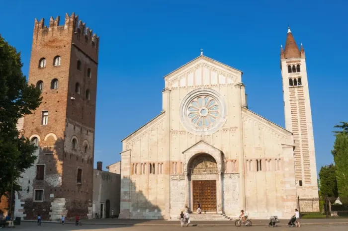 Framed Print : Tower of the Abbey, Church of San Zeno Maggiore, Verona, UNESCO World Heritage Site, Veneto, Italy, Europe Framed Print : Tower of the Abbey, Church of San Zeno Maggiore, Verona, UNESCO World Heritage Site, Veneto, Italy, Europe