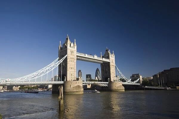Tower Bridge and City of London beyond, London, England